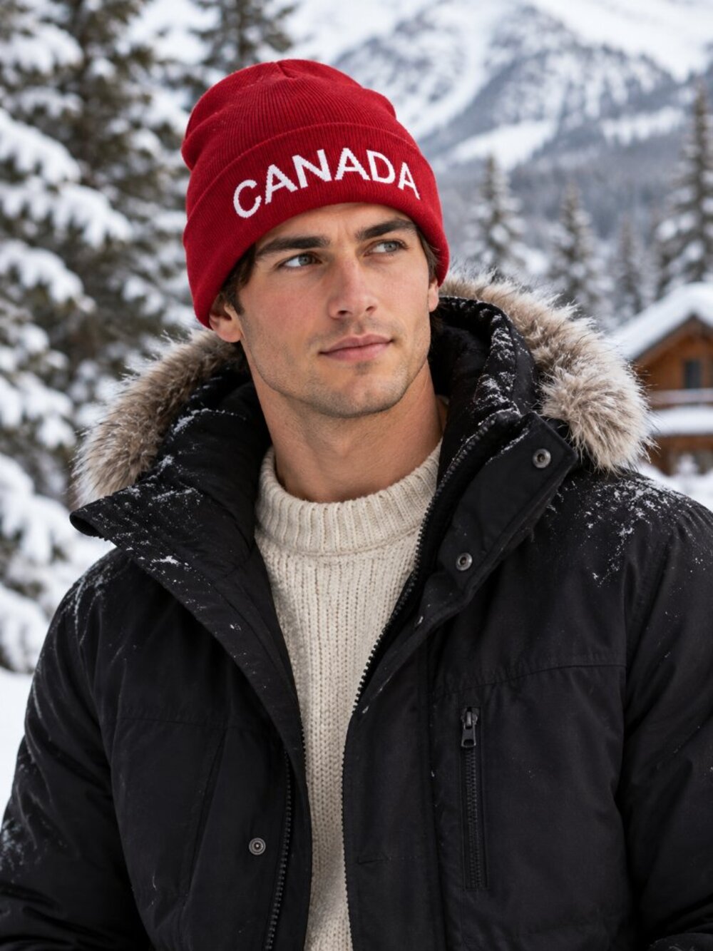 NEW Lululemon Team Canada Reversible Wool Blend Beanie Toque Knit Red Hat L/XL